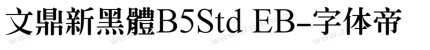 文鼎新黑體B5Std EB字体转换